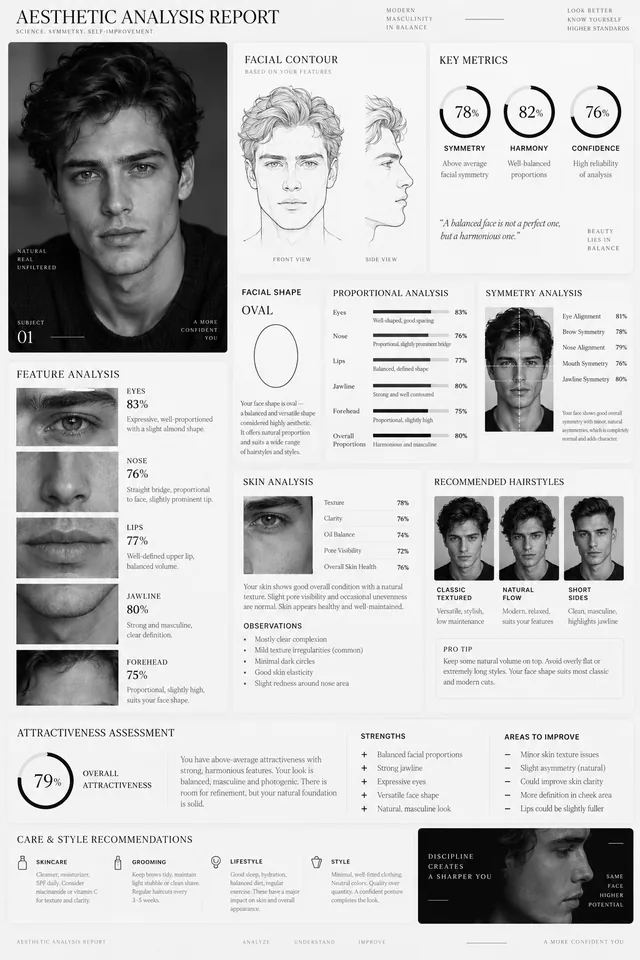 Пример результата: Анализ эстетики лица (GPT Image 2)