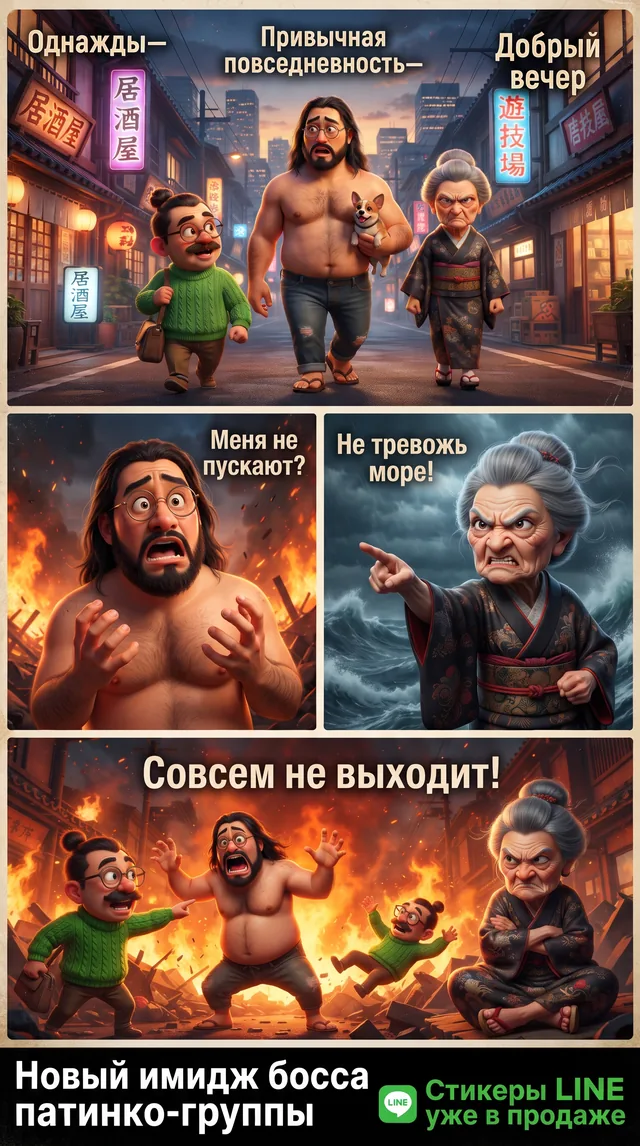 Пример результата: Кинематографичный промо-постер с тремя персонажами (Nano Banana Pro)