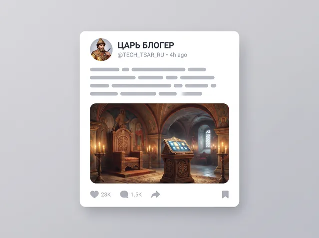 Пример результата: Страница поста техноблогера-царя в соцсети X (Nano Banana Pro)