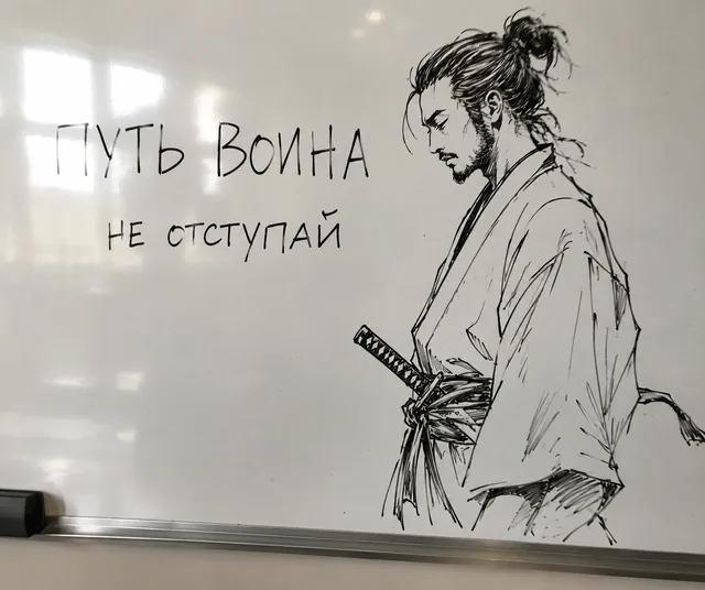 Пример результата: Реалистичное фото белой доски с рисунком маркером (GPT Image 2)
