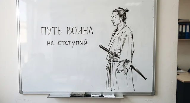 Пример результата: Реалистичное фото белой доски с рисунком маркером (Nano Banana Pro)