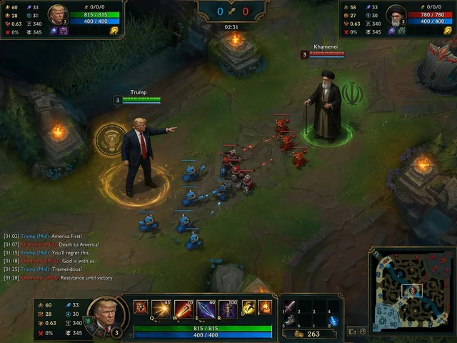 Пример результата: Скриншот LoL: Трамп против Хаменеи