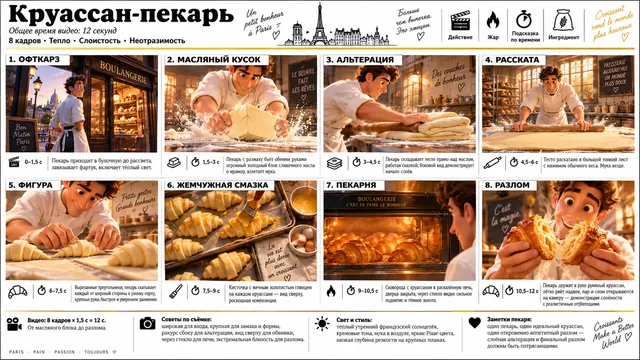 Пример результата: Инфографика-сториборд для круассан-пекаря (GPT Image 2)