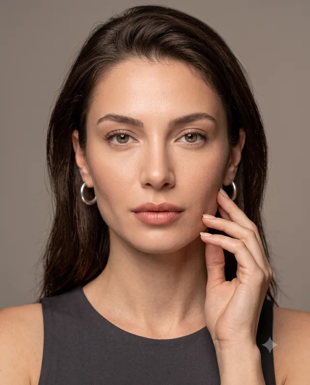 Пример результата: Студийный beauty-портрет крупным планом