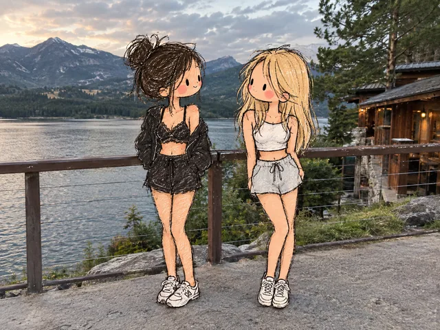 Пример результата: Замена людей на милые doodle-персонажи (GPT Image 2)