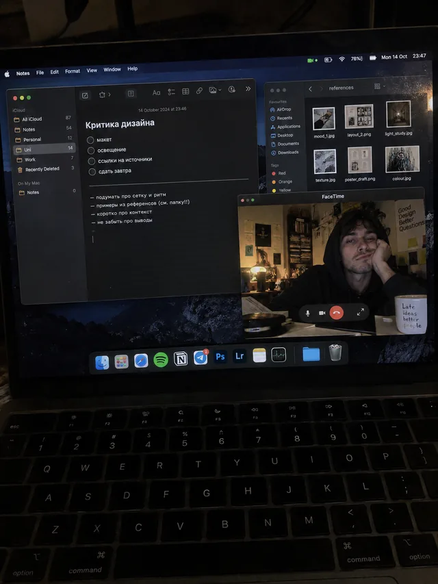 Пример результата: Снимок экрана ноутбука с FaceTime на телефон (GPT Image 2)