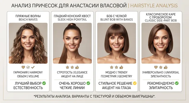 Пример результата: График анализа причёсок (Nano Banana Pro)