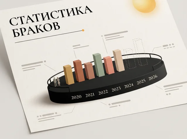 Пример результата: Плакат с 3D-диаграммой разводов в России (Nano Banana Pro)