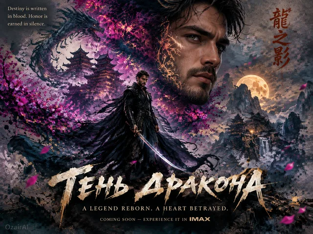 Пример результата: Постер двойной экспозиции: Воин-дракон (GPT Image 2)
