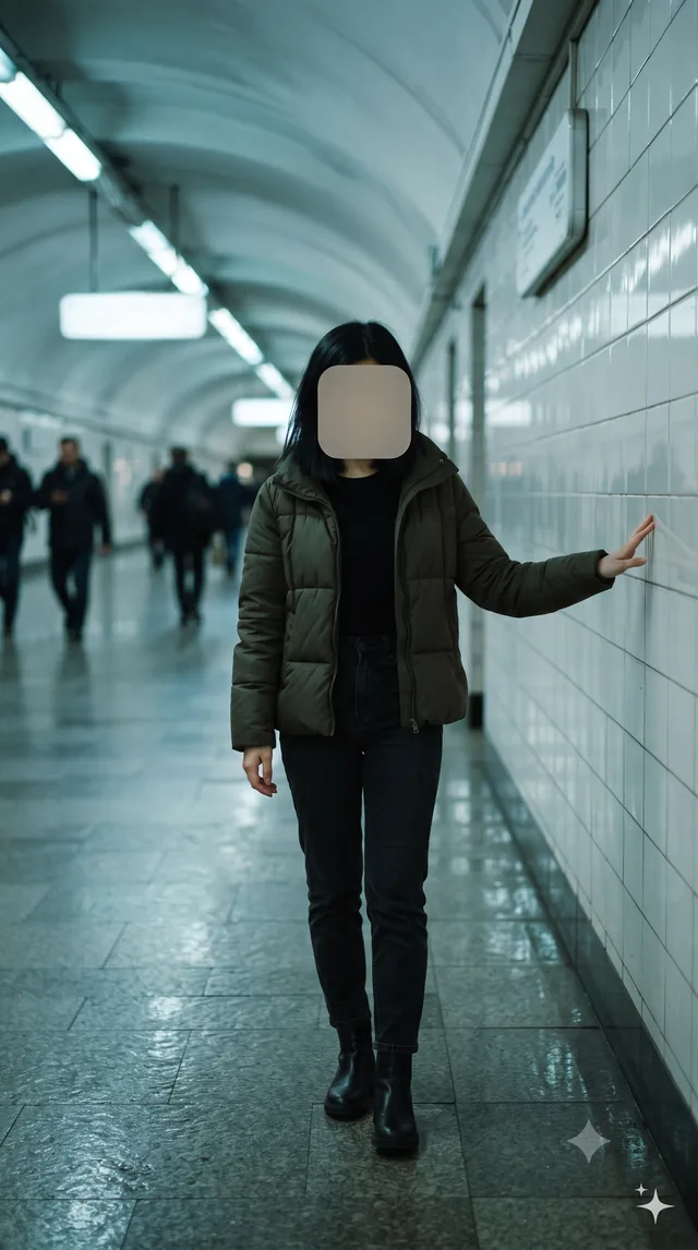 Пример результата: Утренний портрет в метро