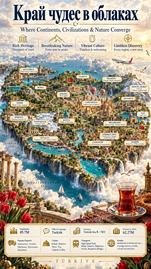 Пример результата: Туристический постер Турции — парящий остров (GPT Image 2)