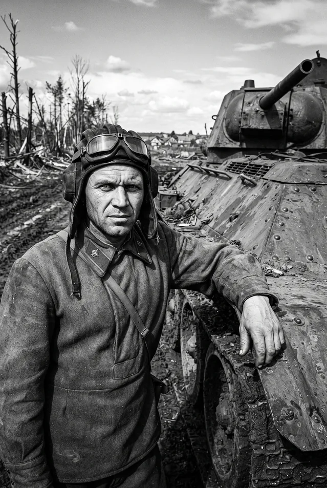 Пример результата: Фотореалистичный портрет командира танка WWII (Nano Banana Pro)