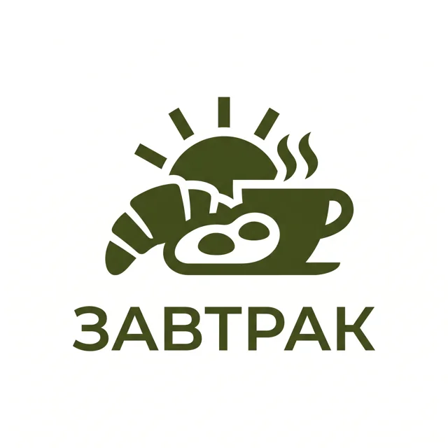 Логотип кафе «Завтрак», стиль: gm-abstract