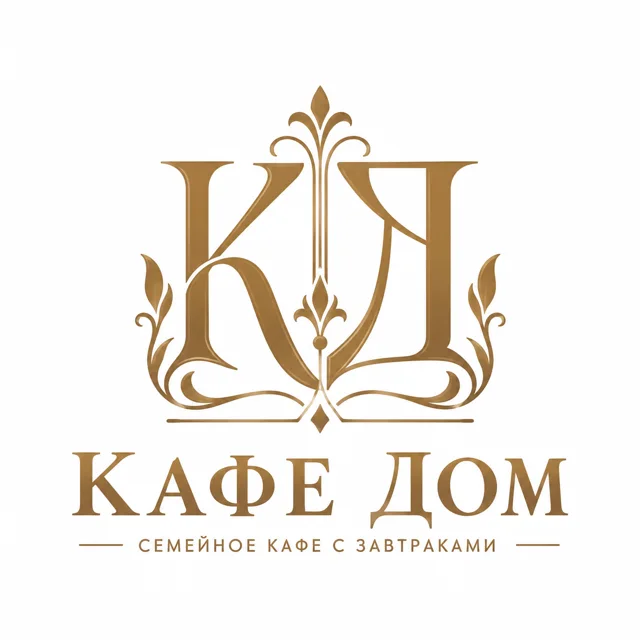 Логотип кафе «Кафе Дом», стиль: Монограмма