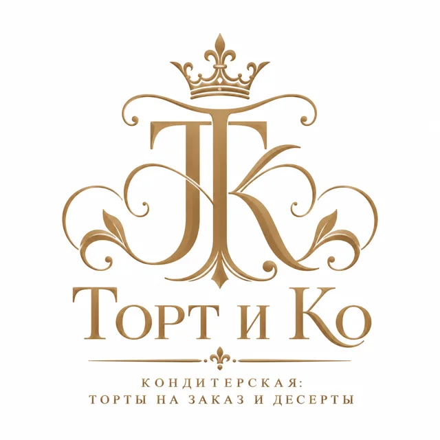 Логотип кондитерской «Торт и Ко», стиль: Монограмма