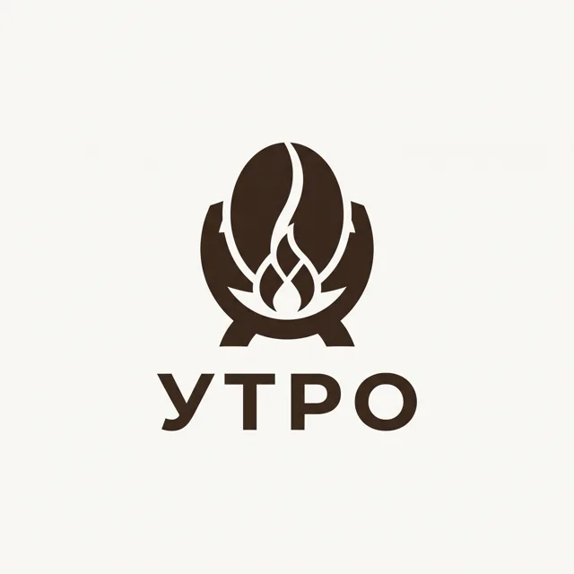 Логотип кофейни «Утро», стиль: Абстрактный