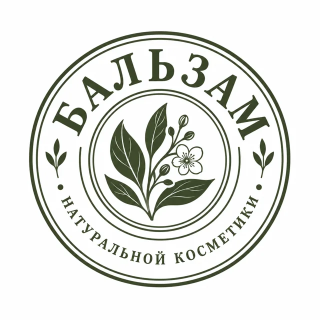 Логотип косметики «Бальзам», стиль: Эмблема