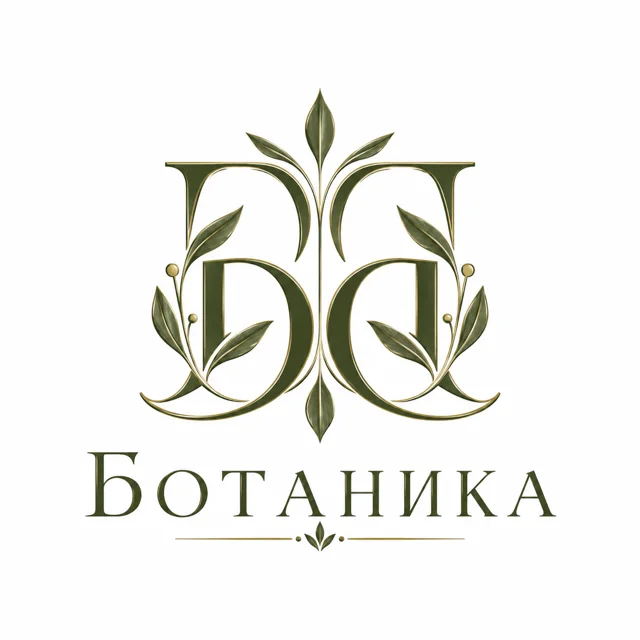 Логотип косметики «Ботаника», стиль: Монограмма