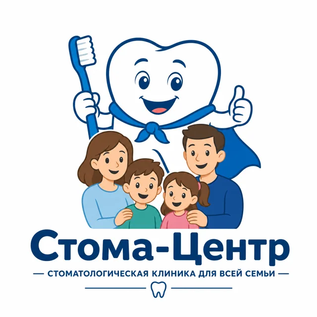 Логотип стоматологии «Стома-Центр», стиль: Маскот