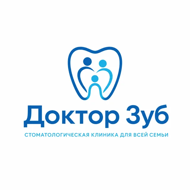 Логотип стоматологии «Доктор Зуб», стиль: Шрифтовой