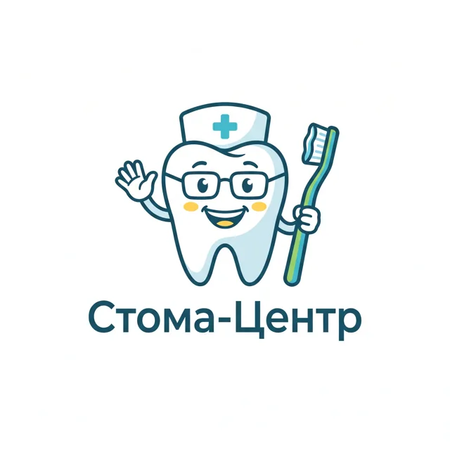 Логотип стоматологии «Стома-Центр», стиль: Маскот