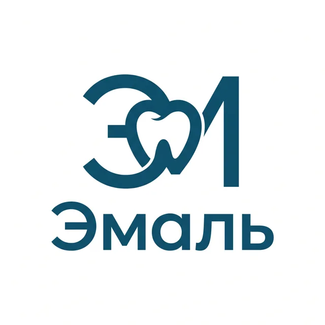 Логотип стоматологии «Эмаль», стиль: Монограмма
