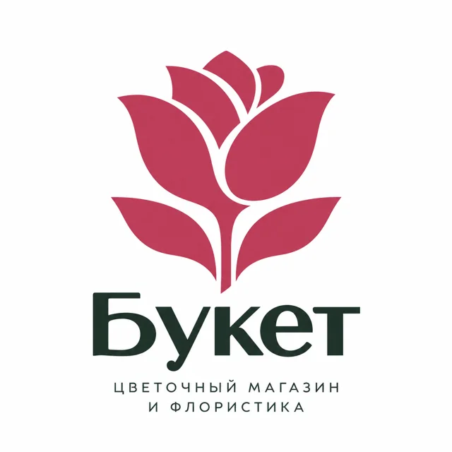 Логотип цветочного магазина «Букет», стиль: Абстрактный