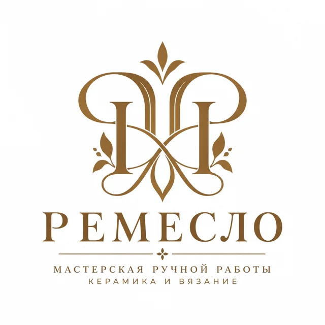Логотип хендмейд-мастерской «Ремесло», стиль: Монограмма