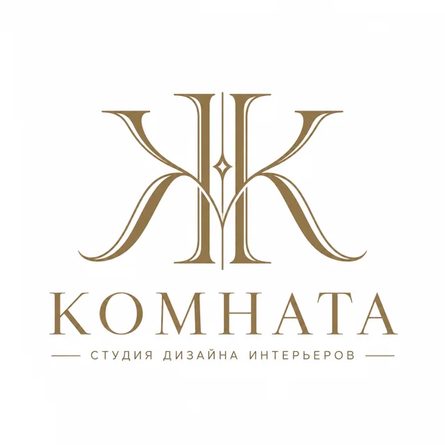 Логотип дизайна интерьера «Комната», стиль: Монограмма