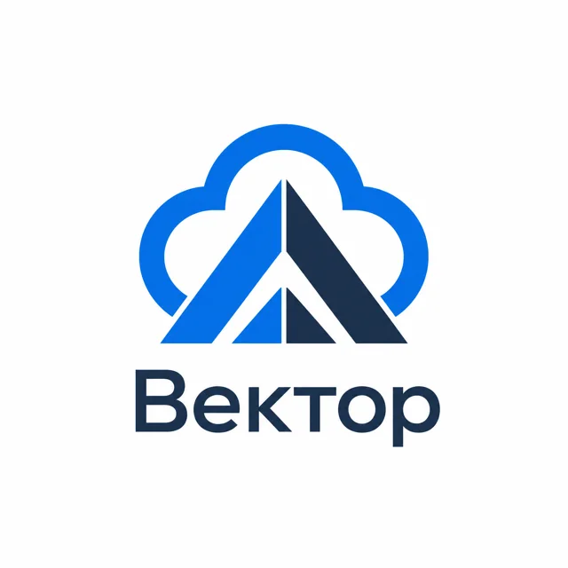 Логотип IT-стартапа «Вектор», стиль: Абстрактный