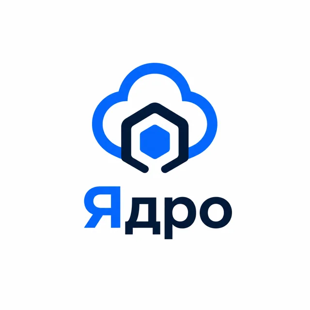 Логотип IT-стартапа «Ядро», стиль: Знак и название