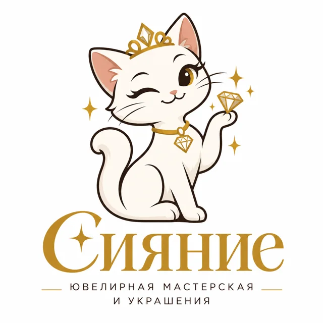 Логотип ювелирного бренда «Сияние», стиль: Маскот