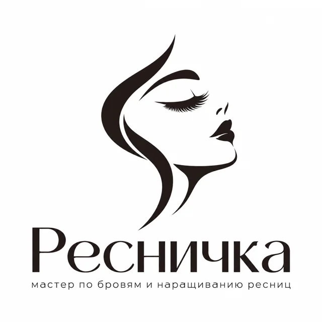 Логотип мастера бровей и ресниц «Ресничка», стиль: Абстрактный