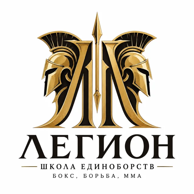 Логотип школы единоборств «Легион», стиль: Монограмма