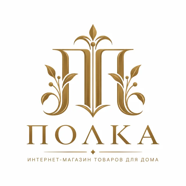 Логотип интернет-магазина «Полка», стиль: Монограмма