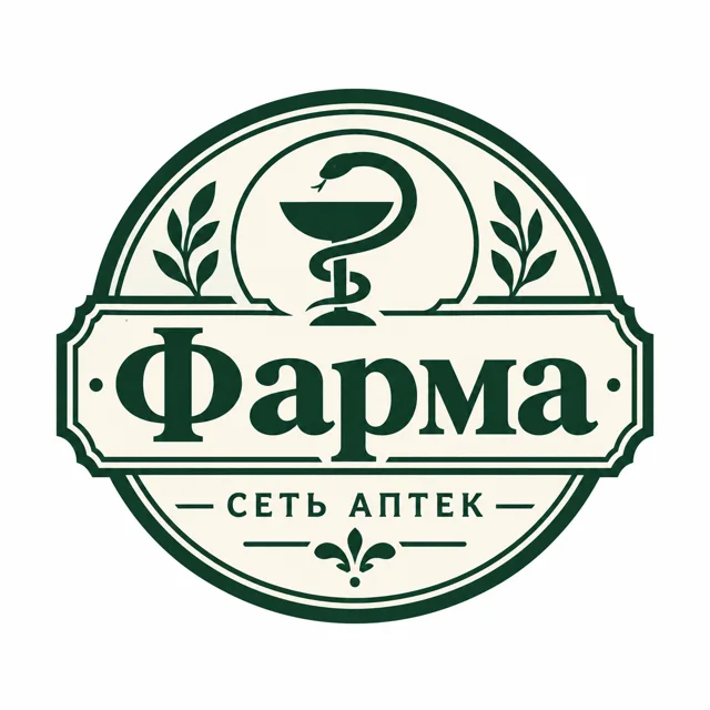 Логотип аптеки «Фарма», стиль: Эмблема