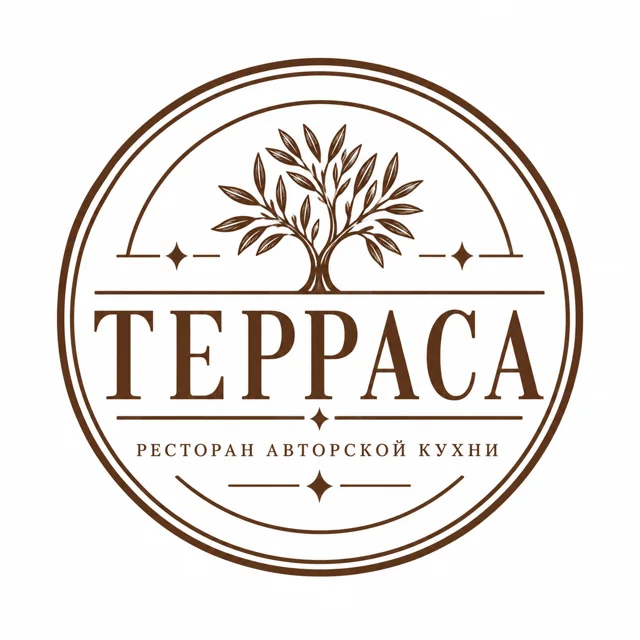 Логотип ресторана «Терраса», стиль: Эмблема