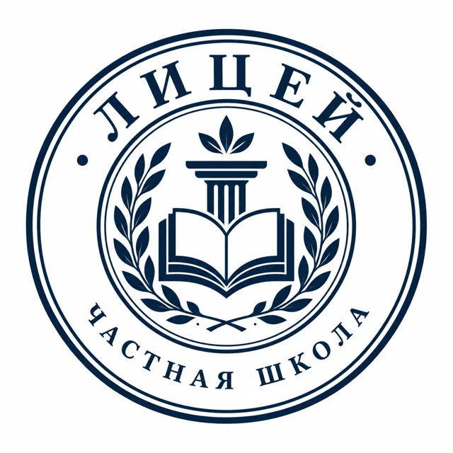 Логотип школы «Лицей», стиль: Эмблема