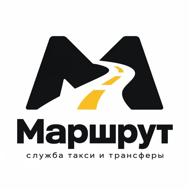 Логотип такси «Маршрут», стиль: Абстрактный