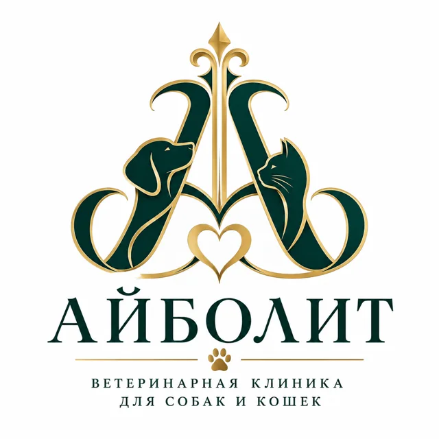 Логотип ветеринарной клиники «Айболит», стиль: Монограмма